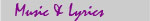 Music & Lyrics Navigation Button